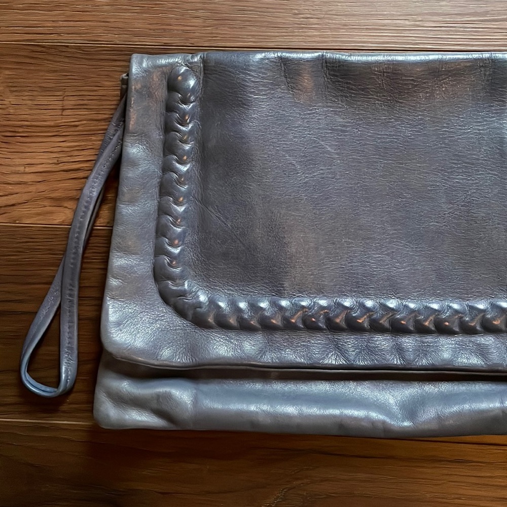 Jas M. B. London Blue Calfskin Clutch